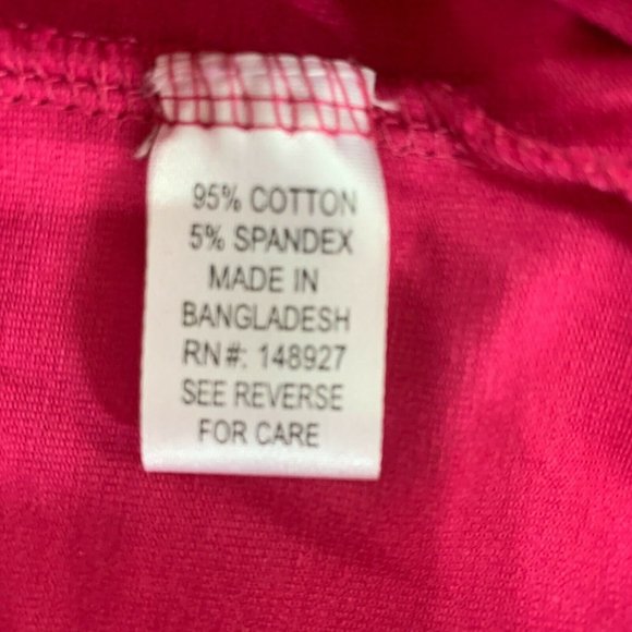 Glitz Medium NWT Shirt Cold Shoulder Sangria Pink 6003 - Picture 5 of 5